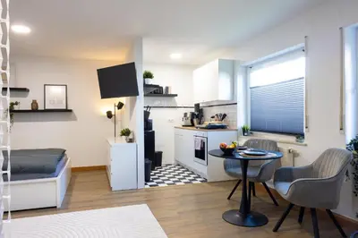 Küche/Küchenzeile in der Unterkunft Schöne Ferienwohnung im Simmern