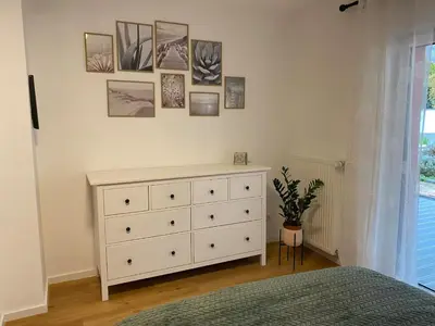Ein Bett oder Betten in einem Zimmer der Unterkunft Zwischen Mosel und Weinbergen