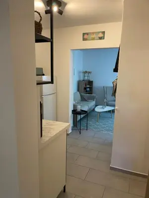 Küche/Küchenzeile in der Unterkunft Ferienwohnung 