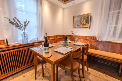 Getränke in der Unterkunft Weingut Muehlenschenke - Game-Room, Vineyard, Sauna and more