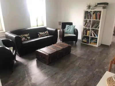 Ein Sitzbereich in der Unterkunft GUTE ZEIT Ferienwohnung
