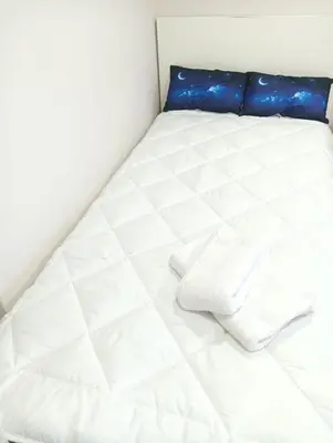 Ein Bett oder Betten in einem Zimmer der Unterkunft Natur pur in Idar- Oberstein