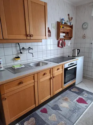 Küche/Küchenzeile in der Unterkunft Ferienwohnung Fülbier