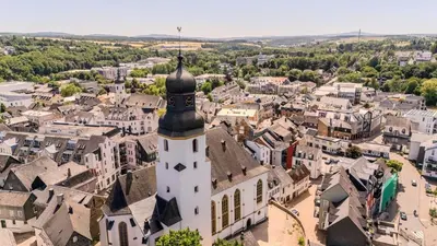 Ein allgemeiner Blick auf Simmern oder ein Stadtblick von der Ferienwohnung aus