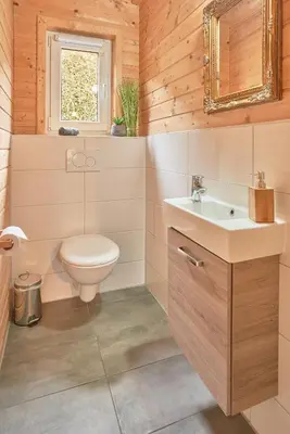 Ein Badezimmer in der Unterkunft Ferienhaus Seepfadhäusle