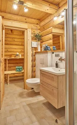 Ein Badezimmer in der Unterkunft Seezeit Chalet
