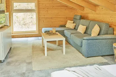 Ein Sitzbereich in der Unterkunft Steineck