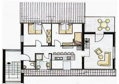 Grundriss der Unterkunft Ferienhaus Haus Auenland
