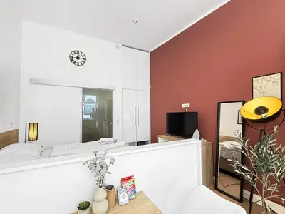 Ein Bett oder Betten in einem Zimmer der Unterkunft Apartment an Mosel und Weingut - KP4