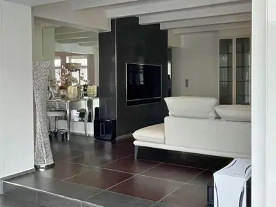 Ein Sitzbereich in der Unterkunft Apartment with bar, recreation room in Kastellaun