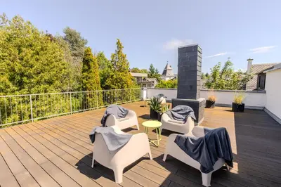 Ein Balkon oder eine Terrasse in der Unterkunft SOON APT Nr 2