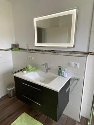 Ein Badezimmer in der Unterkunft Paradies in der Vulkaneifel mit Panorama-Blick