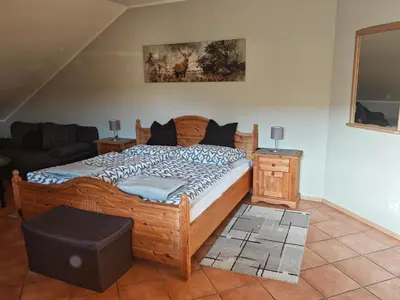 Ein Bett oder Betten in einem Zimmer der Unterkunft Landhaus am Brubbel