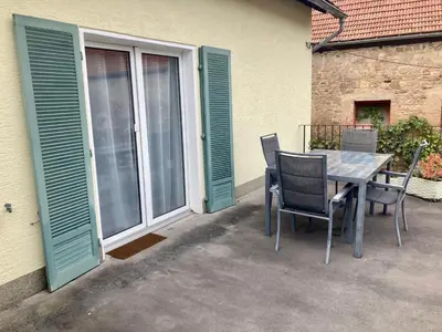 Ein Balkon oder eine Terrasse in der Unterkunft Ferienhaus Gramm