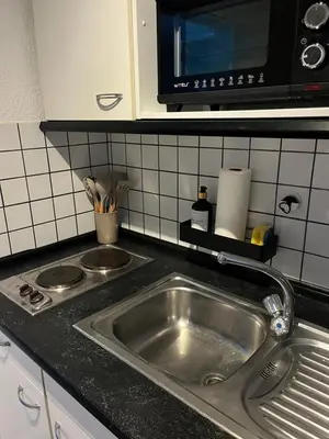 Küche/Küchenzeile in der Unterkunft Ferienwohnung Vino 1881