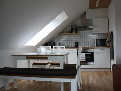 Küche/Küchenzeile in der Unterkunft Ferienwohnung Kramer