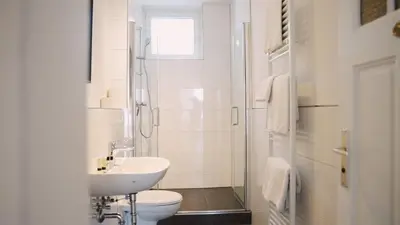 Ein Badezimmer in der Unterkunft Stilvolles Apartment für 4 Gäste