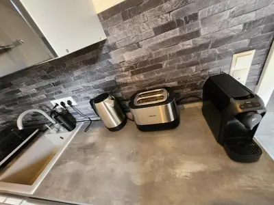 Küche/Küchenzeile in der Unterkunft Ferienwohnung Friedland