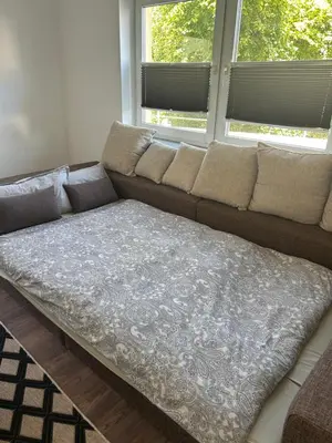 Ein Bett oder Betten in einem Zimmer der Unterkunft Ferienwohnung in Wimbach am Nürburgring