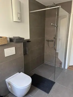 Ein Badezimmer in der Unterkunft Ferienwohnung in Wimbach am Nürburgring