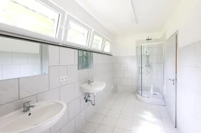 Ein Badezimmer in der Unterkunft Waldhaus Nitztal