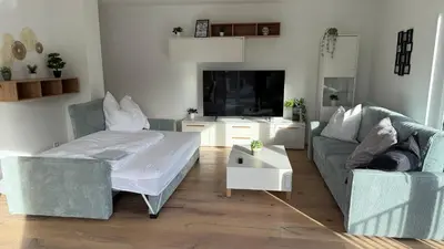 Ein Sitzbereich in der Unterkunft Gemütliche Ferienwohnung am Teufelsloch Altenahr Altenburg für bis zu 6 Personen