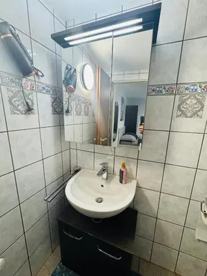 Ein Badezimmer in der Unterkunft Privat Studio mit Doppelbett