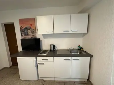 Küche/Küchenzeile in der Unterkunft Privat Studio mit Doppelbett
