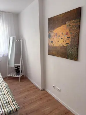 Ein Bett oder Betten in einem Zimmer der Unterkunft Rheingoldnest