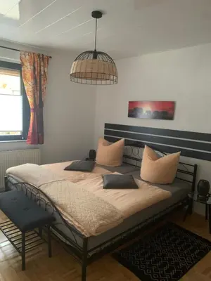 Ein Bett oder Betten in einem Zimmer der Unterkunft Ferienhaus Brigitte