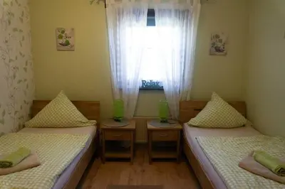 Ein Bett oder Betten in einem Zimmer der Unterkunft Haus Im Wiesengrund OG