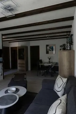 Ein Sitzbereich in der Unterkunft Haus Ferienglück