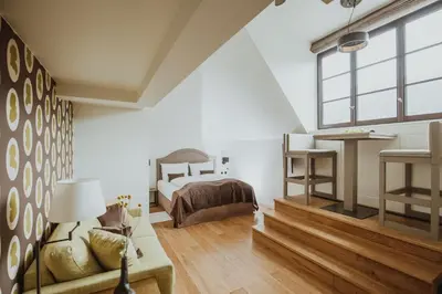 Ein Bett oder Betten in einem Zimmer der Unterkunft Burg Reichenstein