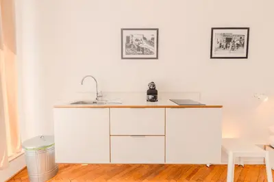 Küche/Küchenzeile in der Unterkunft SOON APT Nr 4