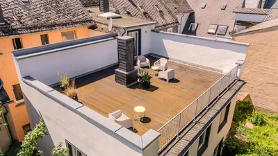 Ein Balkon oder eine Terrasse in der Unterkunft SOON APT Nr 4