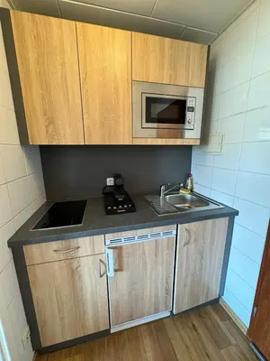 Küche/Küchenzeile in der Unterkunft RheinLoft Apartment - Balkon & Parkplatz 