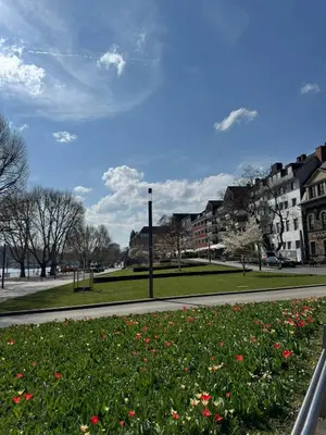 Ein Garten an der Unterkunft RheinBlick Apartment - Park and Stay 