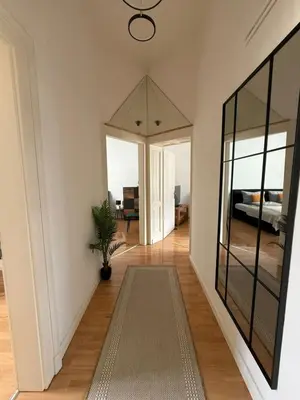 Ein Bett oder Betten in einem Zimmer der Unterkunft Schönes Apartment in der nähe vom Hauptbahnhof