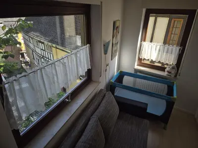 Ein Sitzbereich in der Unterkunft Haus Sofia