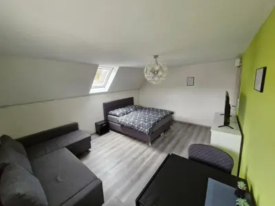 Ein Sitzbereich in der Unterkunft Daniels Gästezimmer