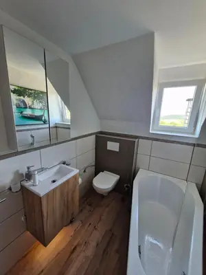 Ein Badezimmer in der Unterkunft Daniels Gästezimmer