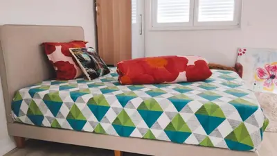 Ein Bett oder Betten in einem Zimmer der Unterkunft Studioraum nähe Koblenz