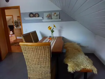 Ein Sitzbereich in der Unterkunft Haus Breser