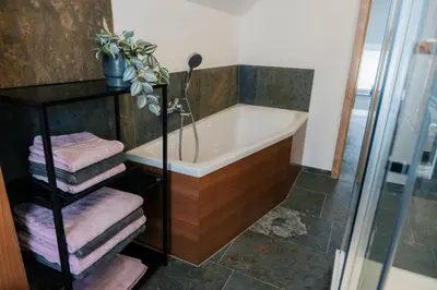 Ein Badezimmer in der Unterkunft Ferienhaus Maarwinkel