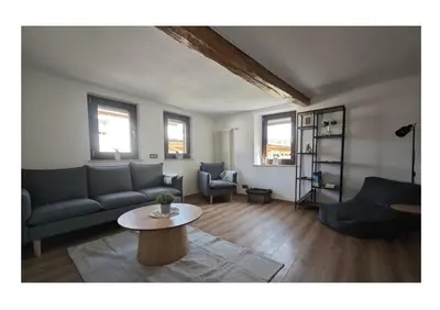 Ein Sitzbereich in der Unterkunft Haus Kerkyra