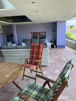 Ein Sitzbereich in der Unterkunft Luxus Studio 10 Min zur Porta Nigra inkl Parkplatz