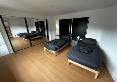 Ein Bett oder Betten in einem Zimmer der Unterkunft Gemütliche 2 Zimmerwohnung mit großer Terrasse