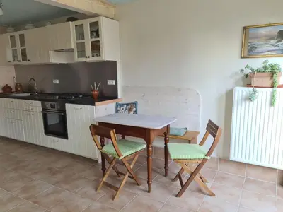 Küche/Küchenzeile in der Unterkunft Mediterranes Soonwald Apartment