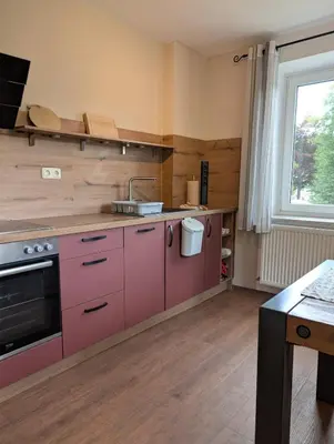 Küche/Küchenzeile in der Unterkunft Ferienwohnung am Eifelsteig