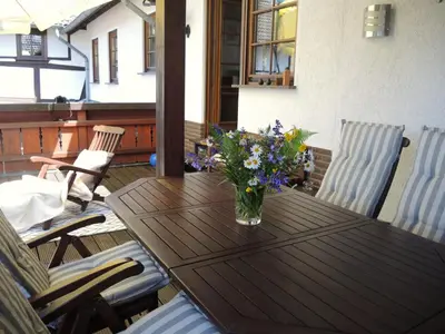 Ein Sitzbereich in der Unterkunft Auszeit Ferienhaus Nr 2a